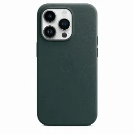 Чехол iPhone 14 Pro Max Leather Case, Forest Green, зеленый